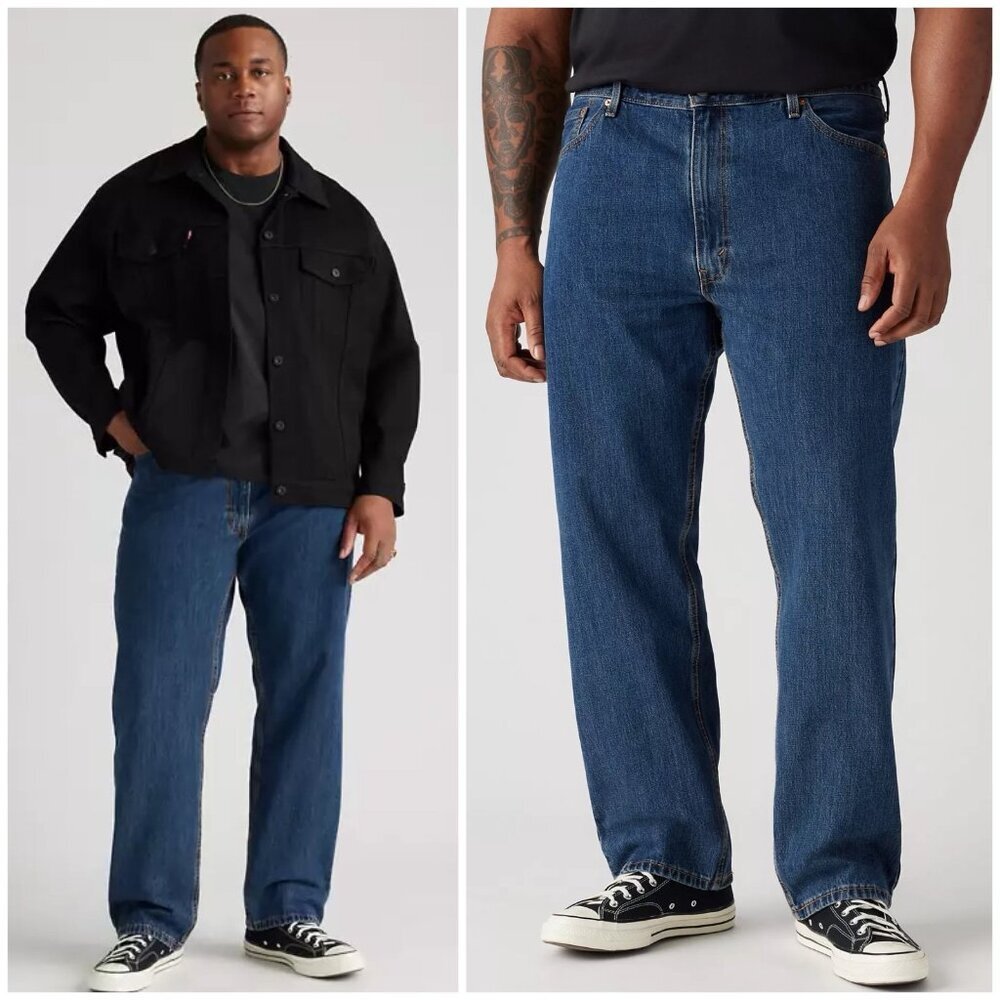 🌟NWT Levi’s 505 REGULAR FIT MEN'S JEANS (BIG & TALL) Dark Stone Wash 42 / 34